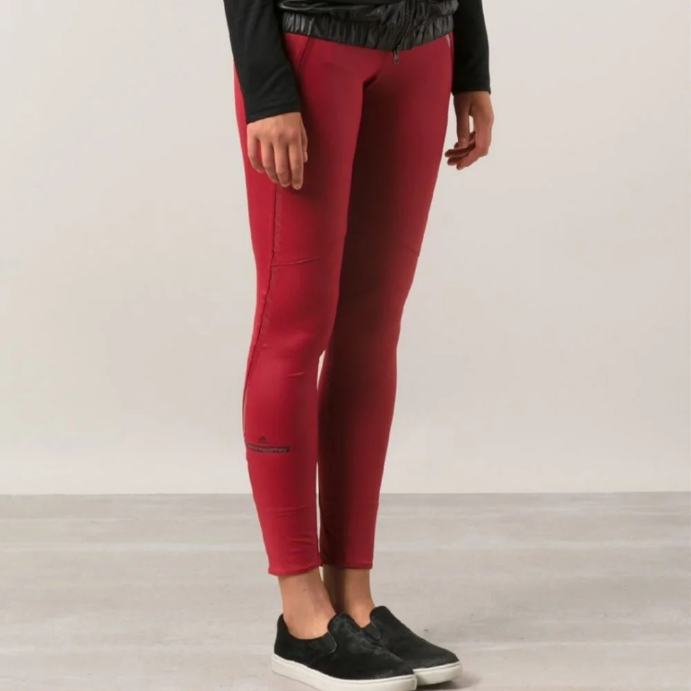NWT Adidas Stella McCartney Red Run Performance Legging Size M